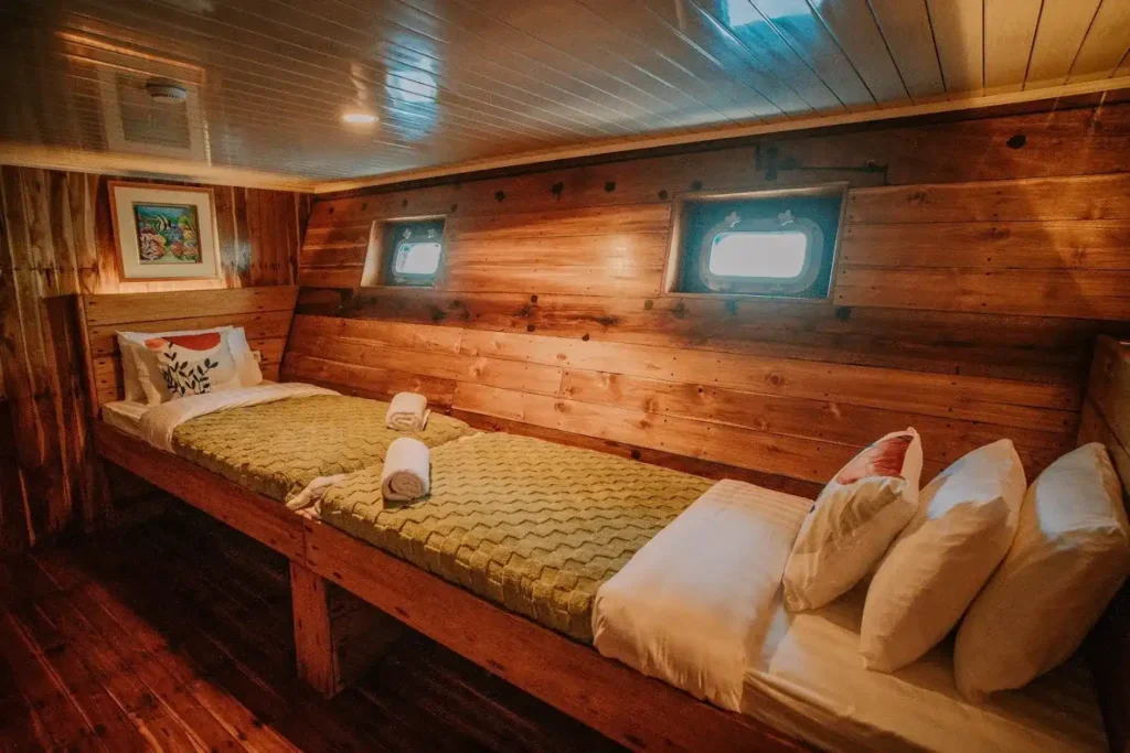 Lower deck cabin 5 with twin beds aboard Alore