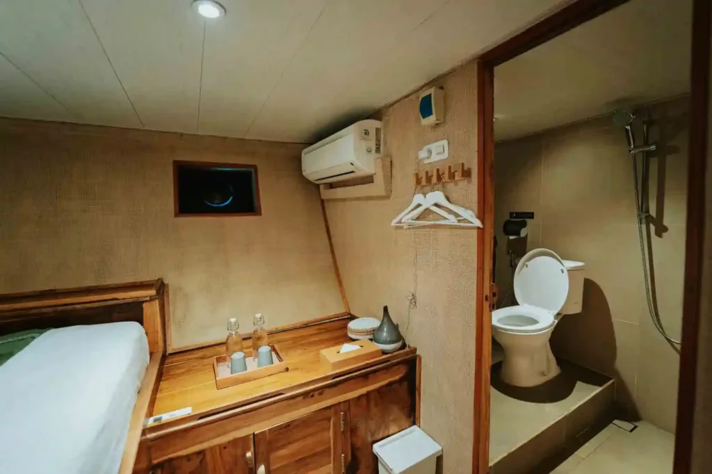 Indoor dining room on Cordelia with karaoke system