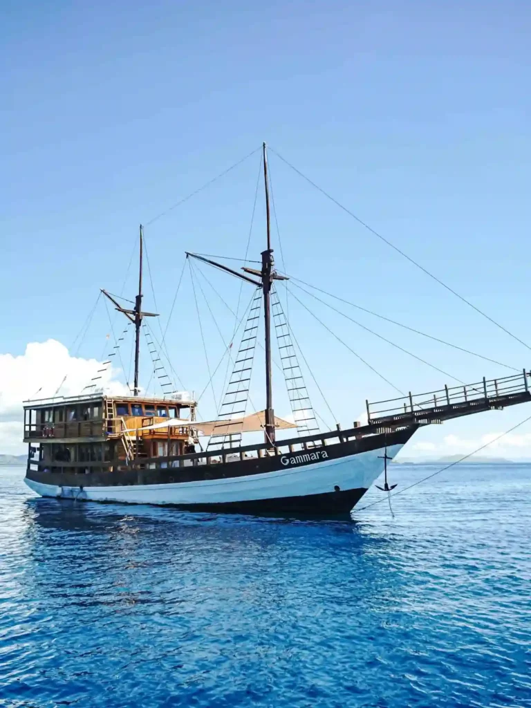 Bow of Gammara showing the seven-metre bowsprit