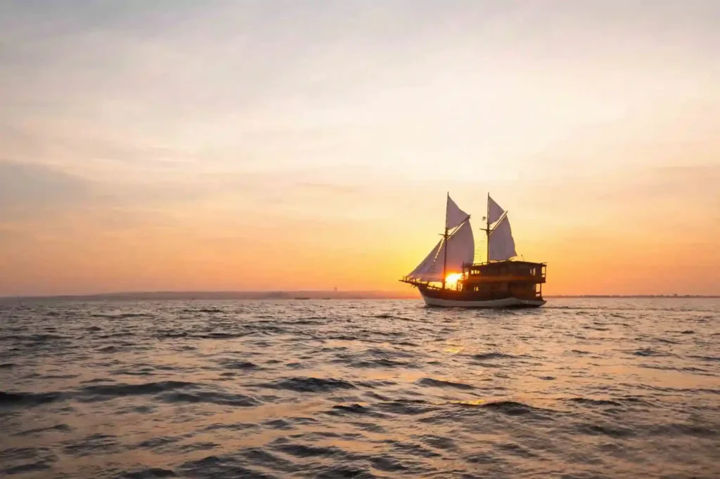 Large sundeck on Gammara with open views over Komodo National Park