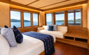 Banda Suite with panoramic windows aboard Jeeva Samudera