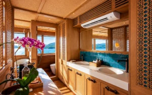 Bugis Upper Deck Suite bathroom aboard Jeeva Samudera