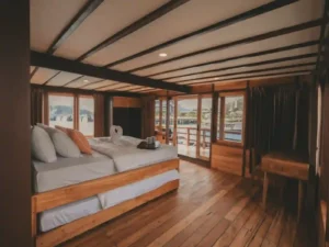 Interior of the Sagara cabin on Kanthaka with full air conditioning