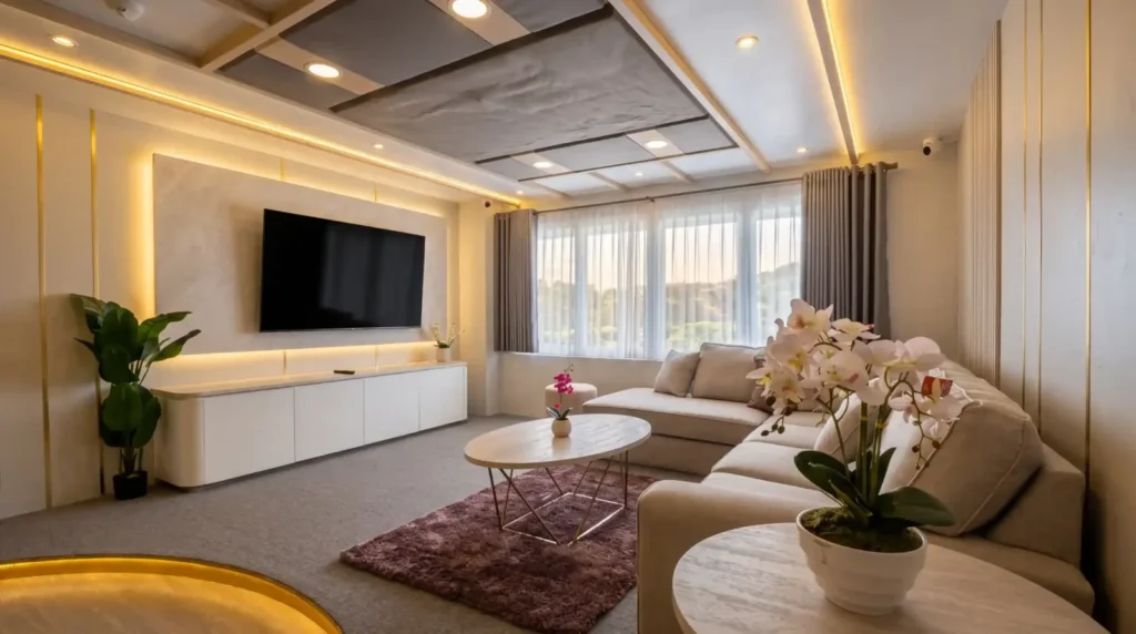 Living room aboard LASHA phinisi