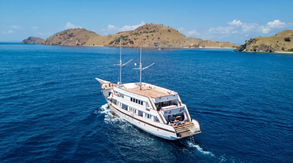 LASHA phinisi cruising through Komodo