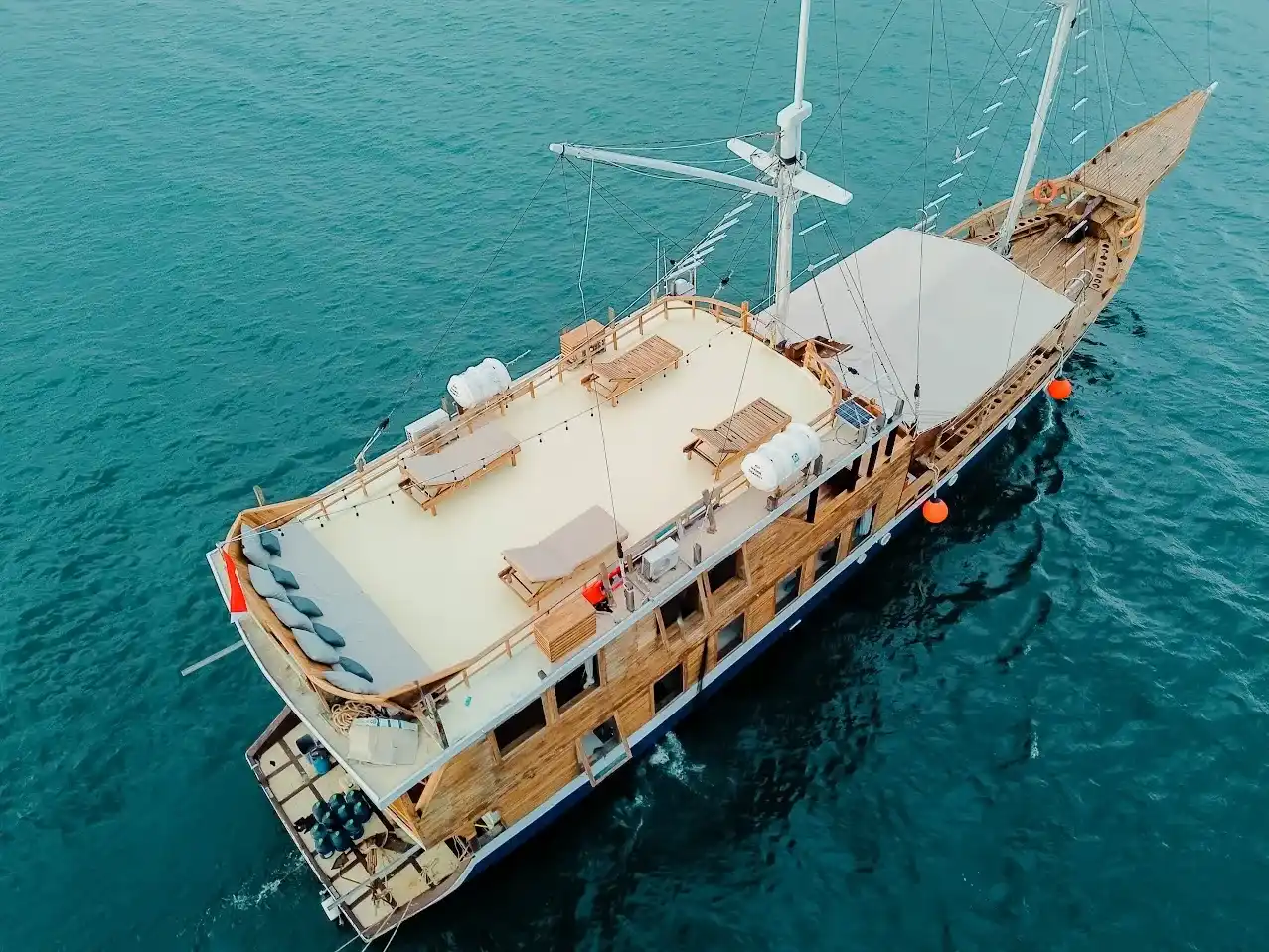 Aerial view of Maipa Deapati and its decks