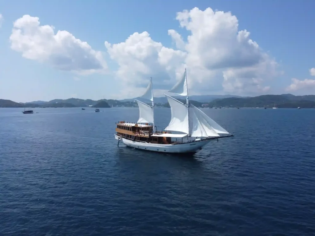 Sun deck on Panrita with open views over Komodo National Park