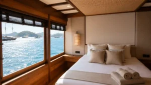 Arra Suite stateroom aboard Papiton Allo phinisi