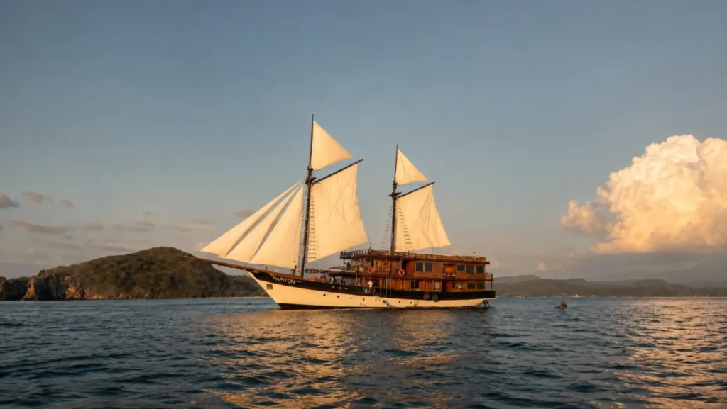 Papiton Allo phinisi exterior in Komodo