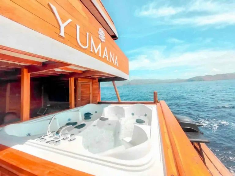 Ensuite bathroom in a Yumana cabin with hot and cold shower