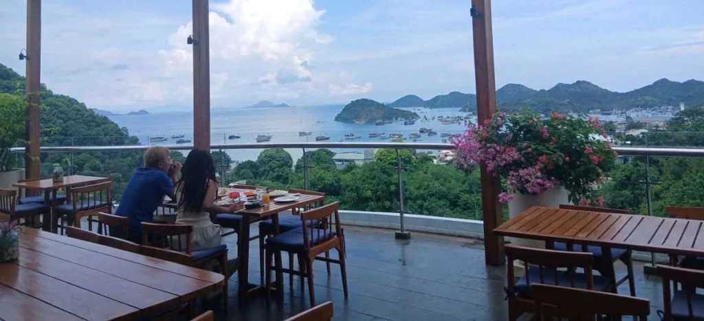 Sky Resto cover showing the restaurant setting in Labuan Bajo
