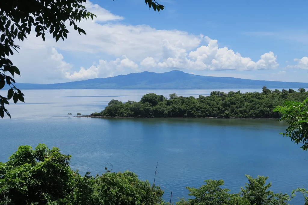 Gunung Tambora viewed across the Saleh Sea on Sumbawa.